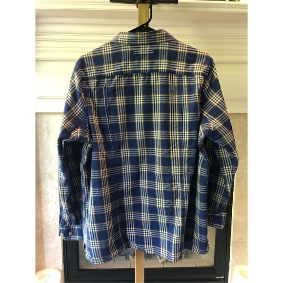 Duluth Trading Co. Blue Plaid Button Up Collared Long Sleeve Shirt Size L - Picture 4 of 6